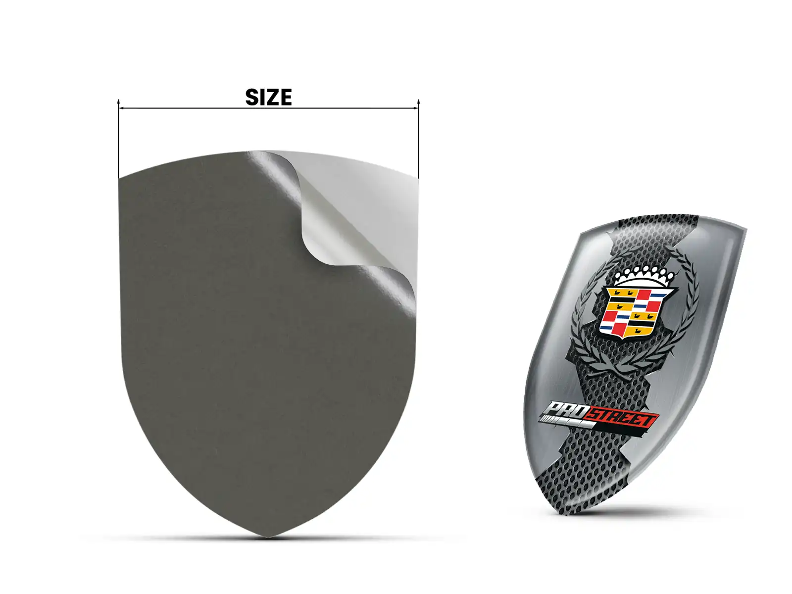 Cadillac Silikon Sticker Premium Design Glänzende Domes ST